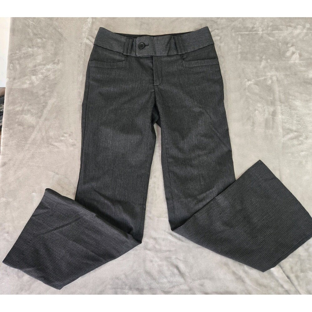 Banana Republic Gray Pinstripe Pants Sz 2 Corporate Office Siren Y2K lowrise